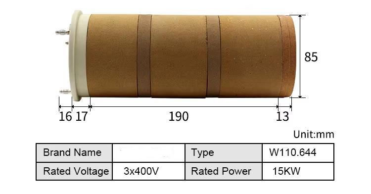 3x400V/15KW Heat Core For Block bottom Machine