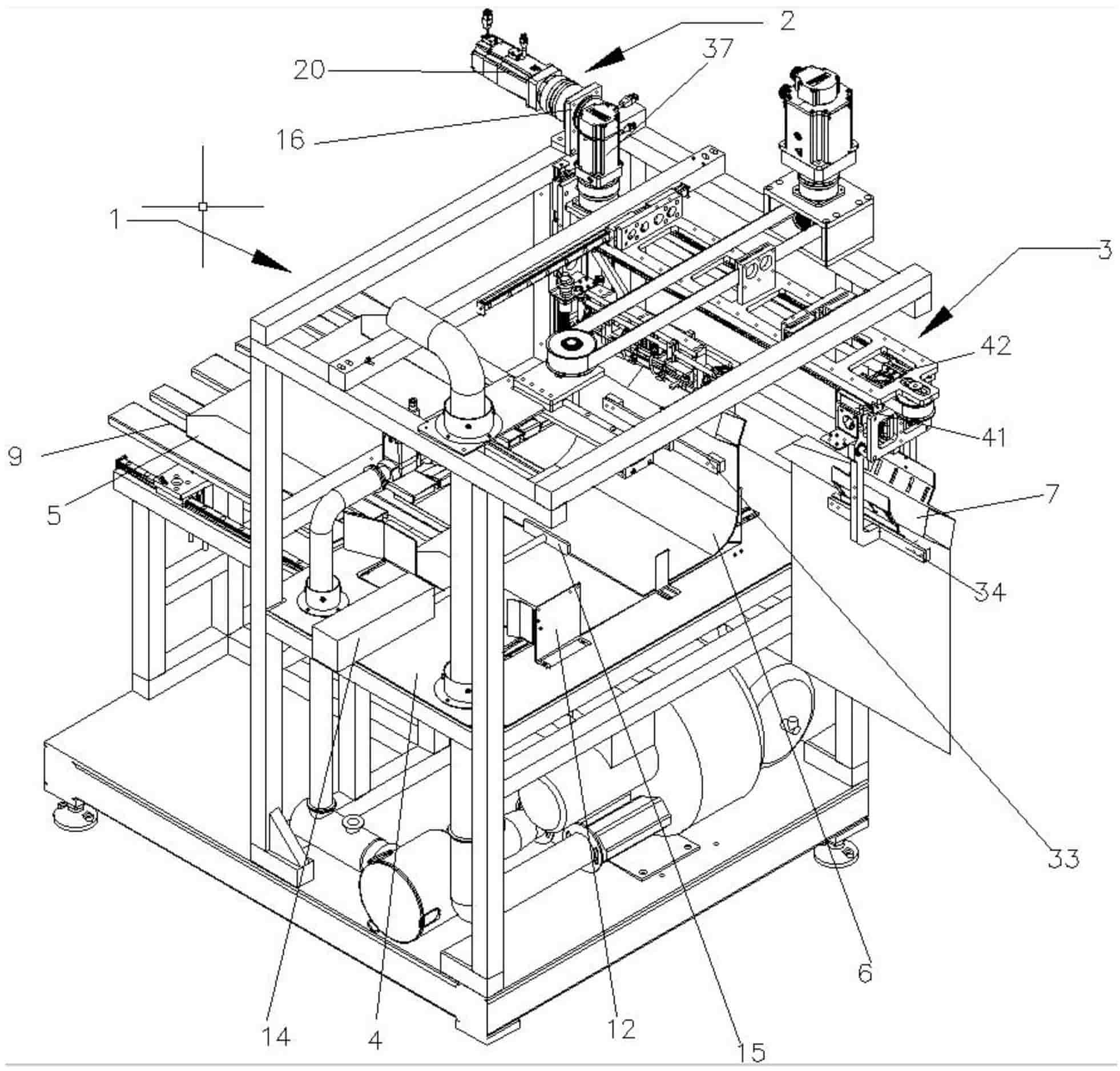 Automatic cement sack feeding machine